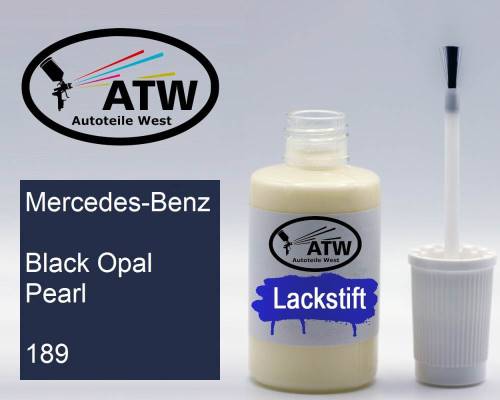 Mercedes-Benz, Black Opal Pearl, 189: 20ml Lackstift, von ATW Autoteile West.